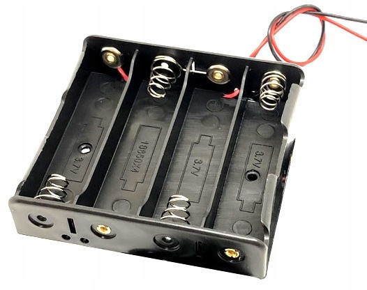 18650 battery box with cable lithium battery 4 14.8V serial charge
